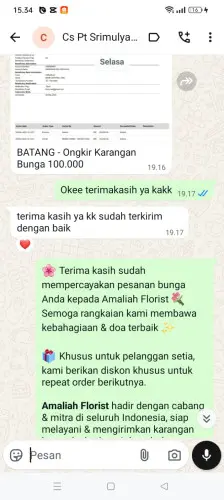 Testimonial Papan Bunga cisungsang